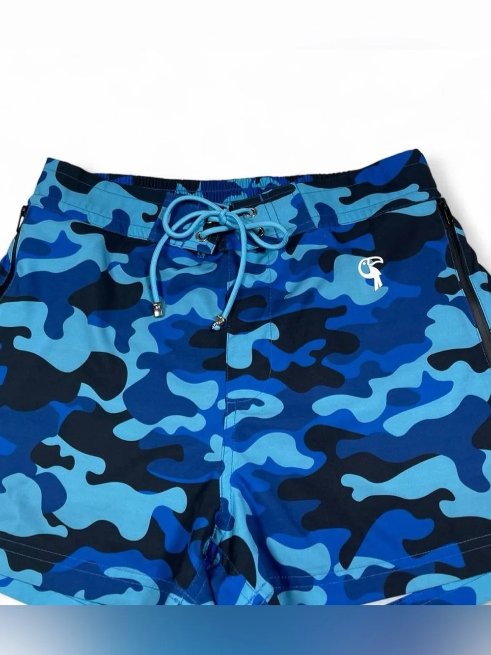 NWOT! Tucann Blue Camo Swim Shorts Men’s Size Medium Board Shorts Trunks Beach